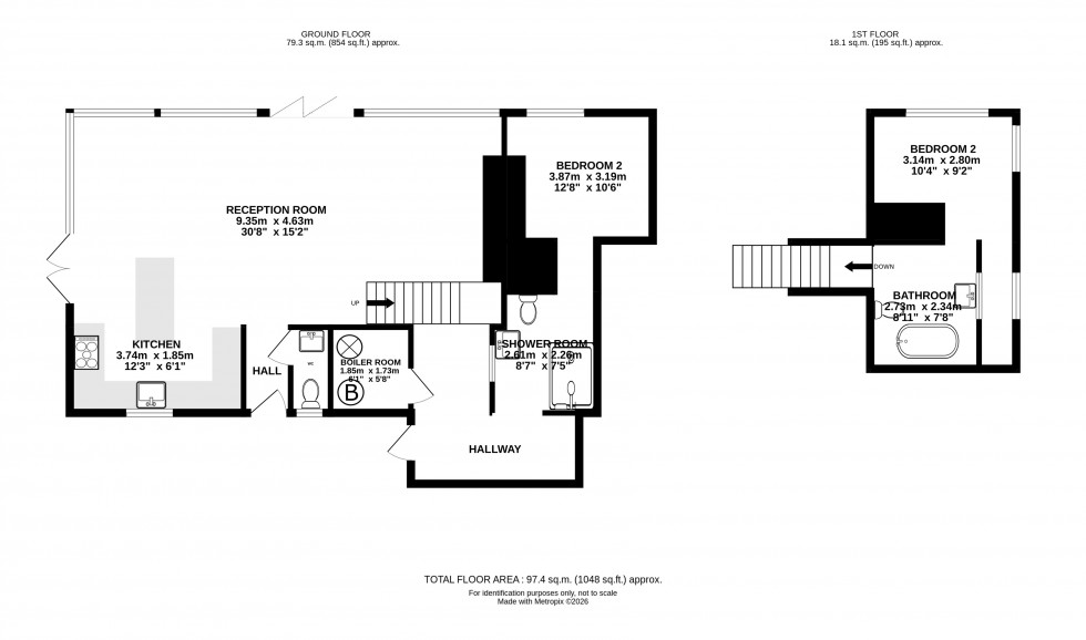 Floorplan for Boughrood, Brecon, Powys