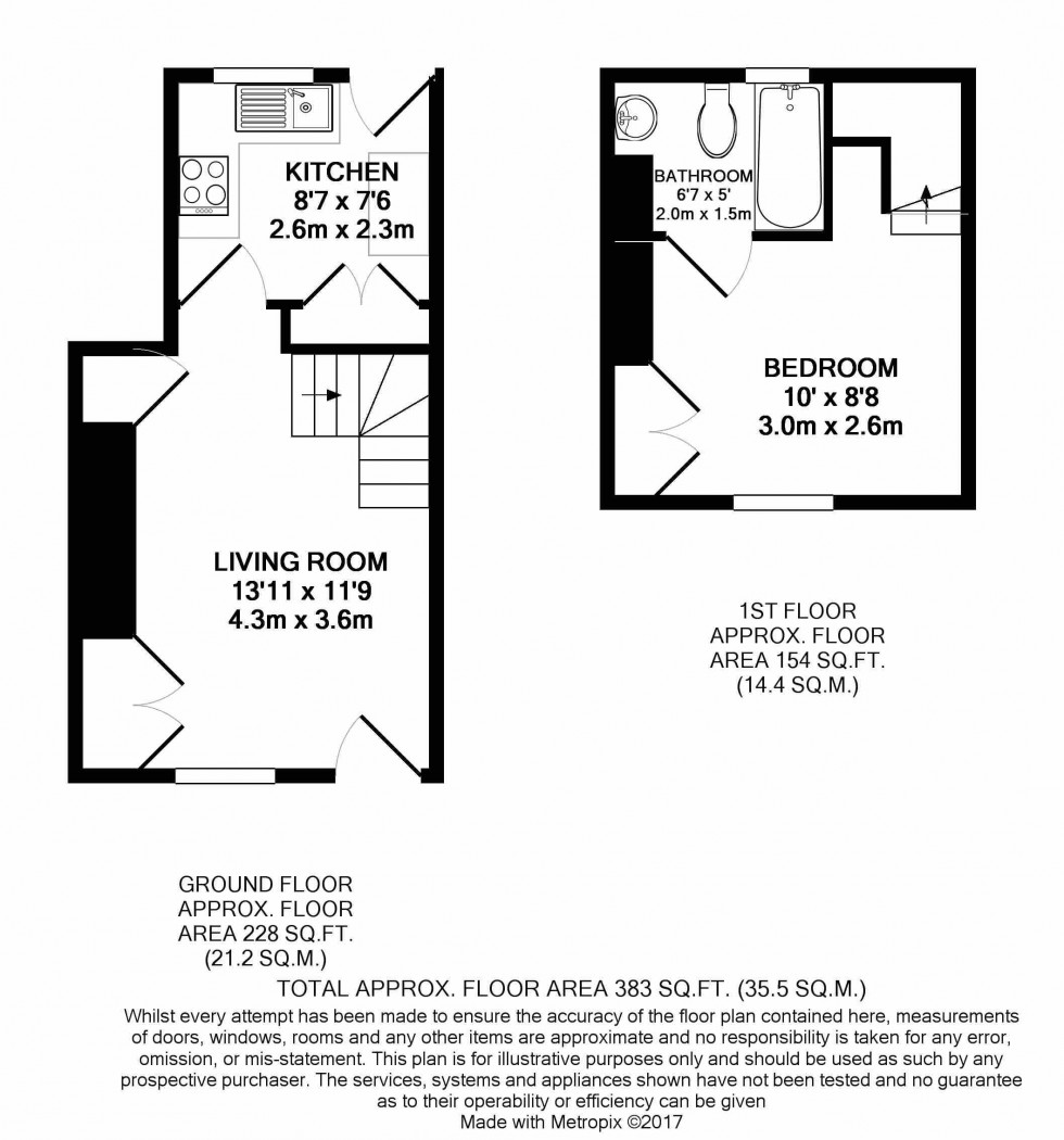 Floorplan for Charles Street, Brecon, Powys