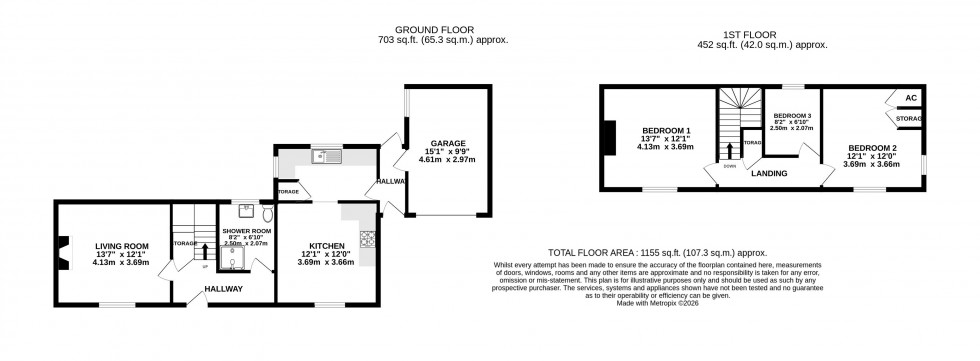 Floorplan for Llangua, Abergavenny, Monmouthshire